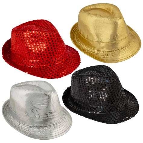 Wholesale Sequin Metallic Fedora Assorted Dollardays