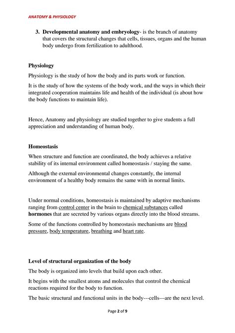 Solution Unit 1 Introduction To Human Anatomy And Physiology Studypool