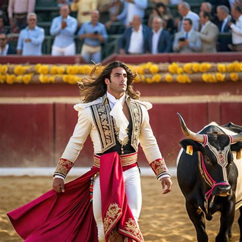 Jewish Israeli Muscular Bull Fighter Torero Wearing A Traje By