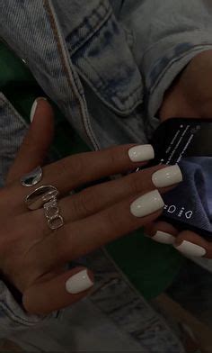 Short Square Acrylic Nails White Acrylic Nails Pretty Acrylic Nails