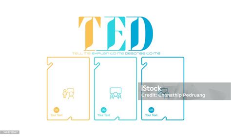 Ted Tell Me Explain To Me Describe To Me Acronym Stock Illustration
