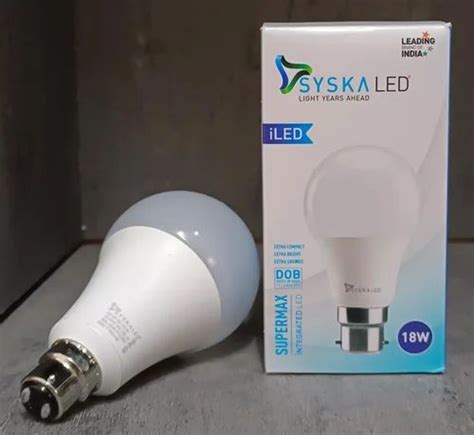 Syska Ssk Srl Bhk W Led Bulb Lm W Cool White At Rs Box In