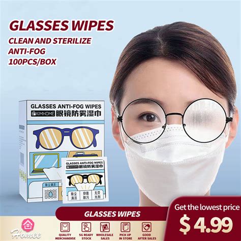 Sg 100pcs Disposable Anti Fog Wipes Lens Cleaning Wipescamera Glasses