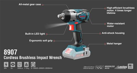 Ronix Model K Cordless V Brushless Motor Square Drive