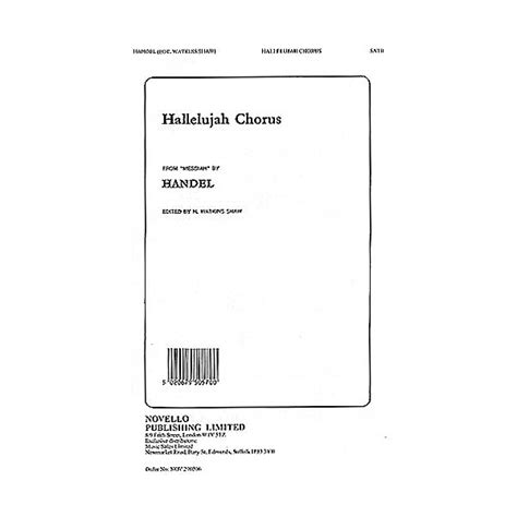 Novello The Hallelujah Chorus From Messiah Satb Composed By George Frideric Handel Guitar Center