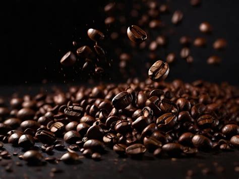 Premium Ai Image Photo Cascading Coffee Beans On Dark Background