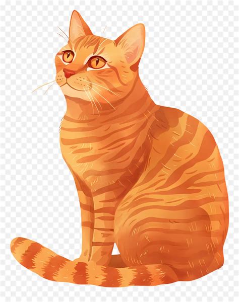 Ginger Cat - Cartoon Orange Cat for Cute Pet Illustrations - CleanPNG ...