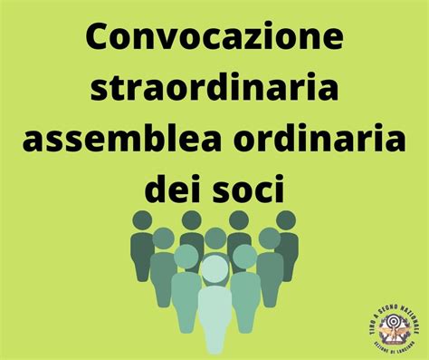 Convocazione Straordinaria Assemblea Ordinaria Dei Soci