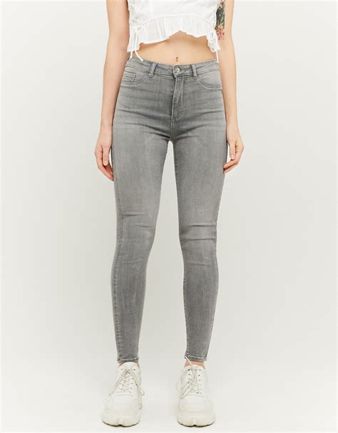 Graue High Waist Skinny Jeans Tally Weijl Online Shop