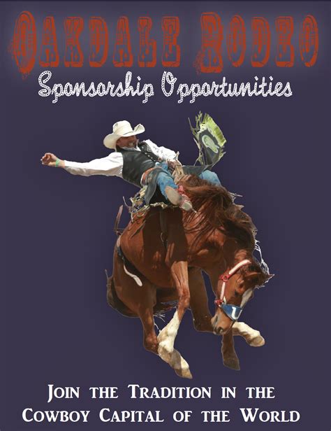 Rodeo Sponsors Packages Oakdale Rodeooakdale Rodeo