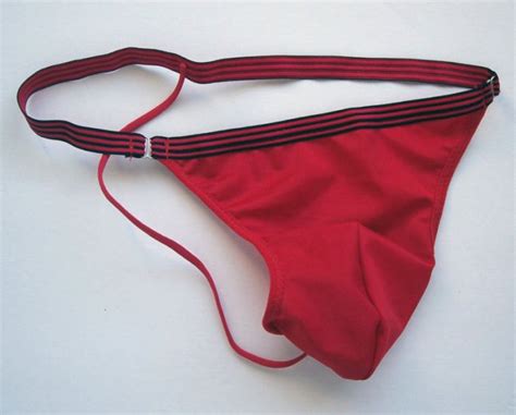 G Hot Sexy Men Posing Pouch String Thong Red