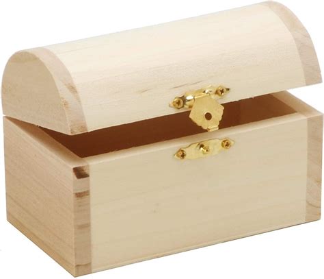 Amazon Darice Unfinished Wood Chest Box Light Unfinished Wood