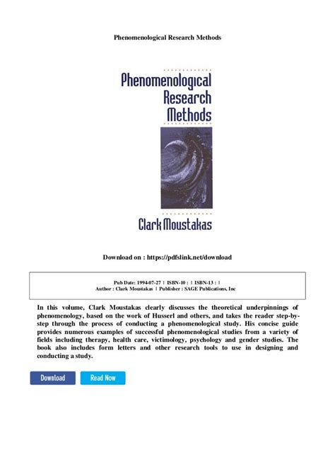 Phenomenological research methods