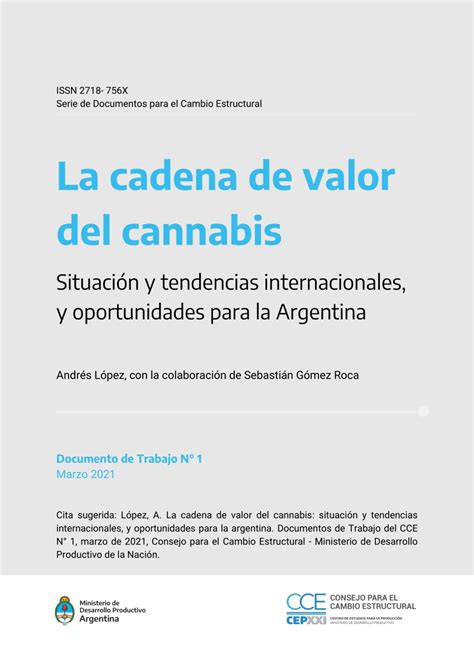 Pdf La Cadena De Valor Del Cannabis Situaci N Y Tendencias