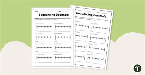 Ordering Decimals On A Number Line Year 4 Worksheet Teach Starter