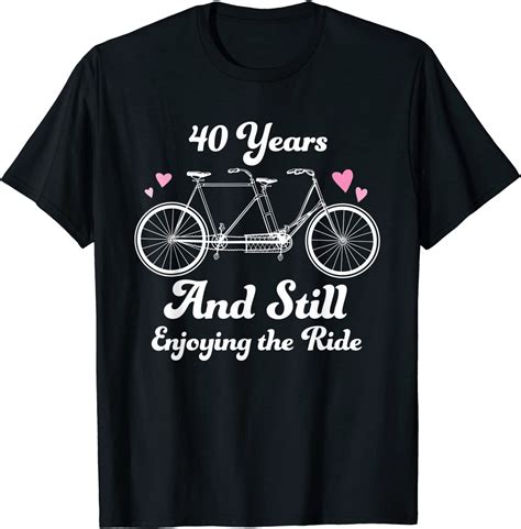 40th Wedding Anniversary T Shirt 40 Years Together T Idea Clothing Shoes And Jewelry