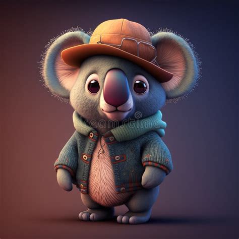 Personagem De Desenho Animado Bonitinho Koala Ilustração Stock