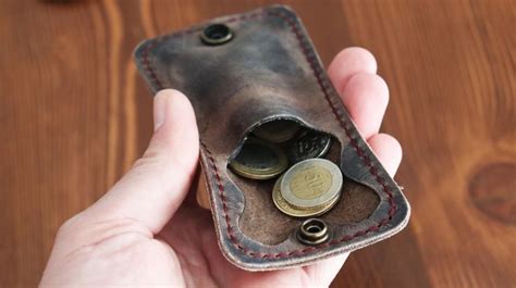 Mini Coin Purse Pattern PDF Leather Wallet Template Pattern Leather