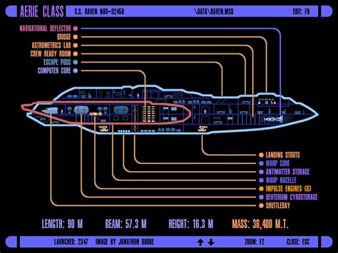 S S Raven Nar 32450 Aerie Class Star Trek Starships Star Trek Star Trek Ships