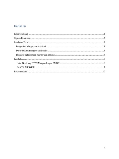 Merger Btpn Pdf