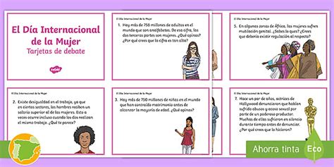 Tarjetas De Debate El D A Interacional De La Mujer