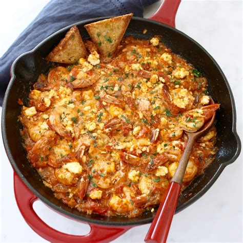 Greek Shrimp Saganaki With Feta Cheese Marilena S Kitchen