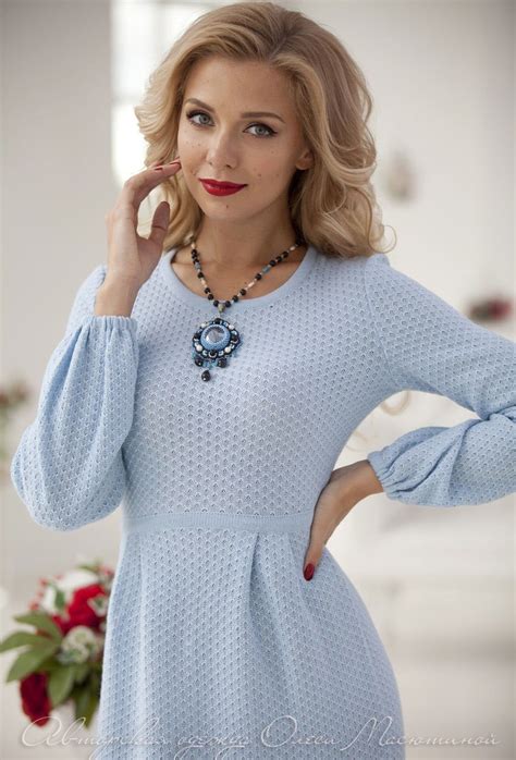 Pale Blue Dress Feelings Textured Knit With Etsy In 2020 Textured