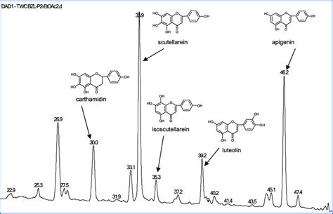 Hplcms Chromatogram Of An Active Fraction Isolated From Bezielle This