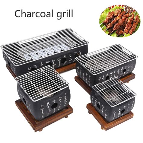 Portable Japanese Bbq Grill Charcoal Barbecue Grills Aluminium Alloy