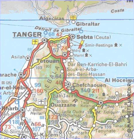 Interativo Mapa De De Estradas Marrocos Em Frances