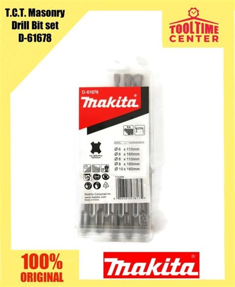 Makita Tungsten Carbide Tipped Tct 5pcs Masonry Drill Bit Set For Sds