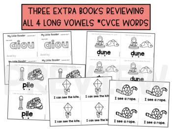 Mini Readers Cvce Word Decodables Long Vowel Sounds Bossy E Activities