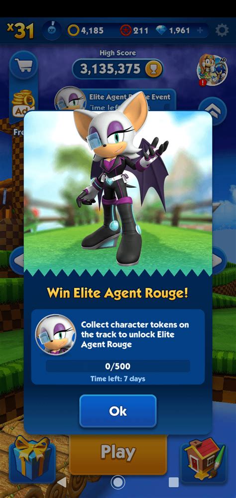 The Elite Agent Rouge Event Has Started On Sonic Dash Sonicthehedgehog