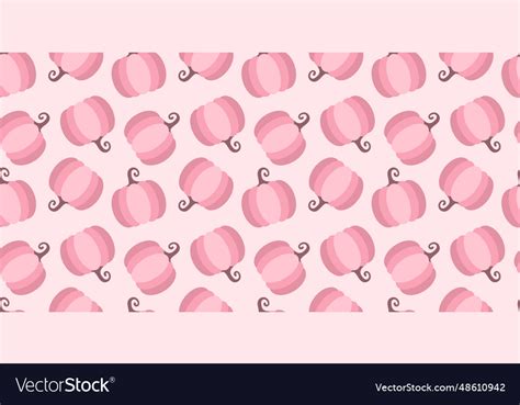 Pink pumpkin pattern background halloween Vector Image