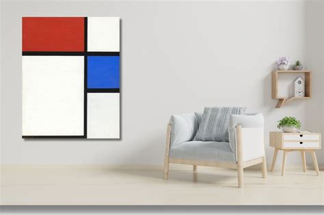 Piet Mondrian S Composition No Ii With Red And Blue By Piet