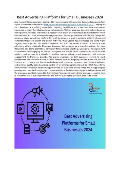 PPT Best Advertising Platforms For Small Businesses 2024 PowerPoint