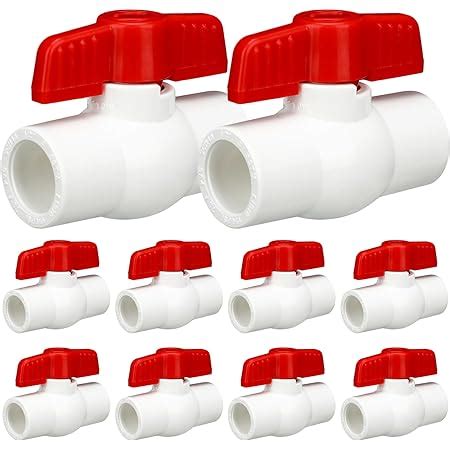 Amazon Hiboom PVC Ball Valve SCH40 Shut Off Valve With Red T