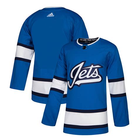 Mens Winnipeg Jets Adidas Blue Alternate Authentic Jersey