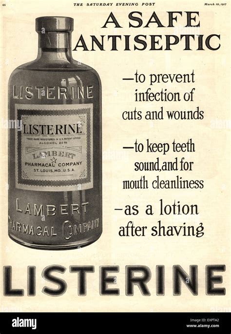 S Usa Listerine Magazine Advert Stock Photo Alamy