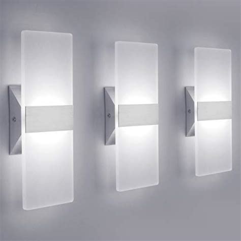 Buy LED Wall Sconce Modern Wall Light Lamps 12W Cool White 6000K Up And