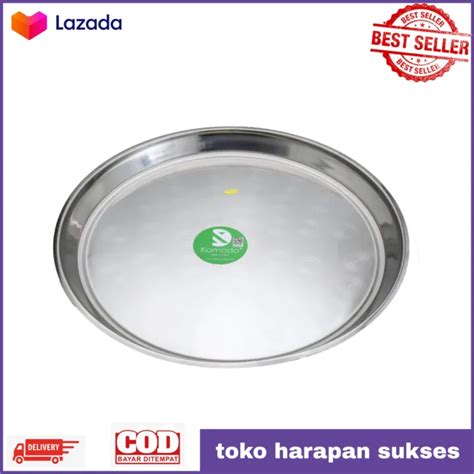 Nampan Bulat Stainless Steel Tebal Cm Komodo Lazada Indonesia