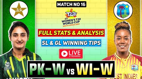 🔴live Pk W Vs Wi W Dream11 Prediction Pak W Vs Wi W Dream11 Youtube