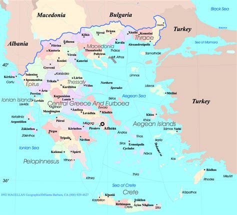 Greece Map Cities