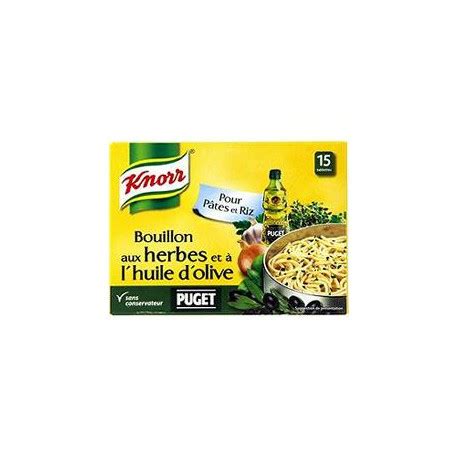 Knorr Bouillon Aux Herbes Et Huile D Olive Les 15 Tablettes De 10 G