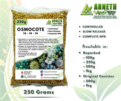 OSMOCOTE FERTILIZER 14 14 14 250g SLOW AND CONTROLLED RELEASE TYPE