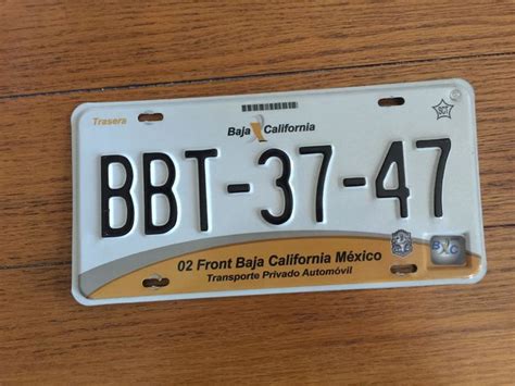 Baja California Mexico Placas Automoviles Baja California