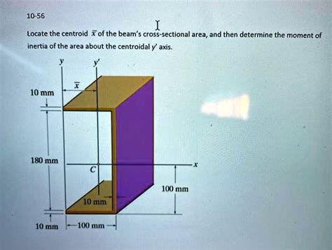 Determine The Moment Of Inertia Beam S Cross Sectional Area About Y Axis The Best Picture Of Beam