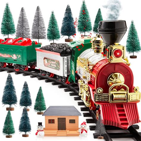 Amazon JOYIN Juego de tren eléctrico de Navidad con auto de mano