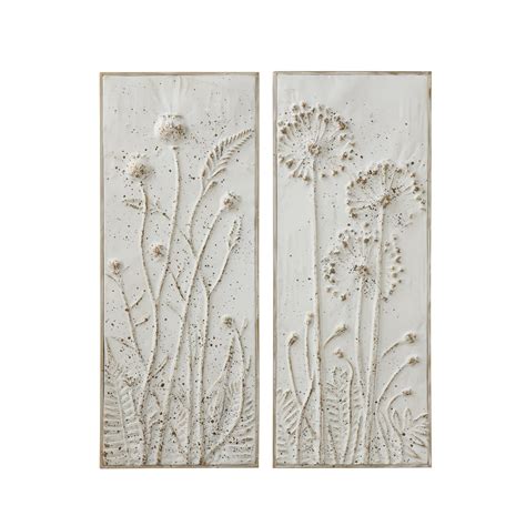 Df A Creative Co Op X Metal Wall Decor W Embossed Flowers