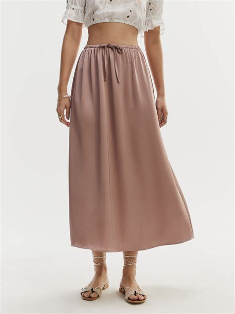 Long Skirt Nude Pomelo Fashion